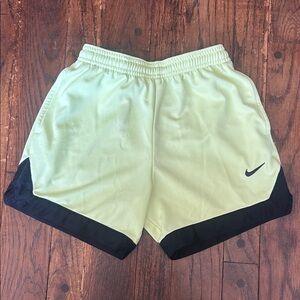 Nike Neon Yellow Running Shorts with Black Accents